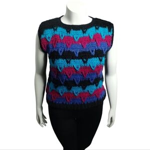 Vintage Toi Women's Crochet Festival Boxy Grannycore Indie Sleaze Artwear Vest L